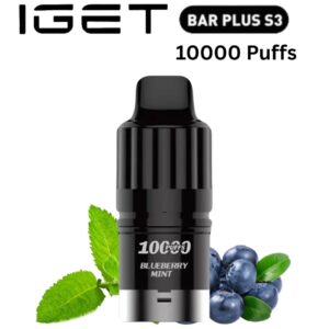 IGET BAR PLUS S3 POD ONLY – BLUEBERRY MINT – 10.000 PUFFS